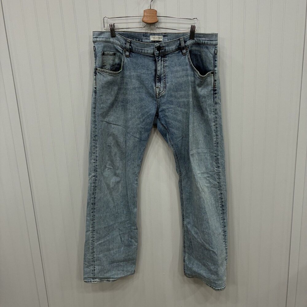 Tecovas Men's W38 x L32 Light Blue Standard Light Wash Denim Western Jeans